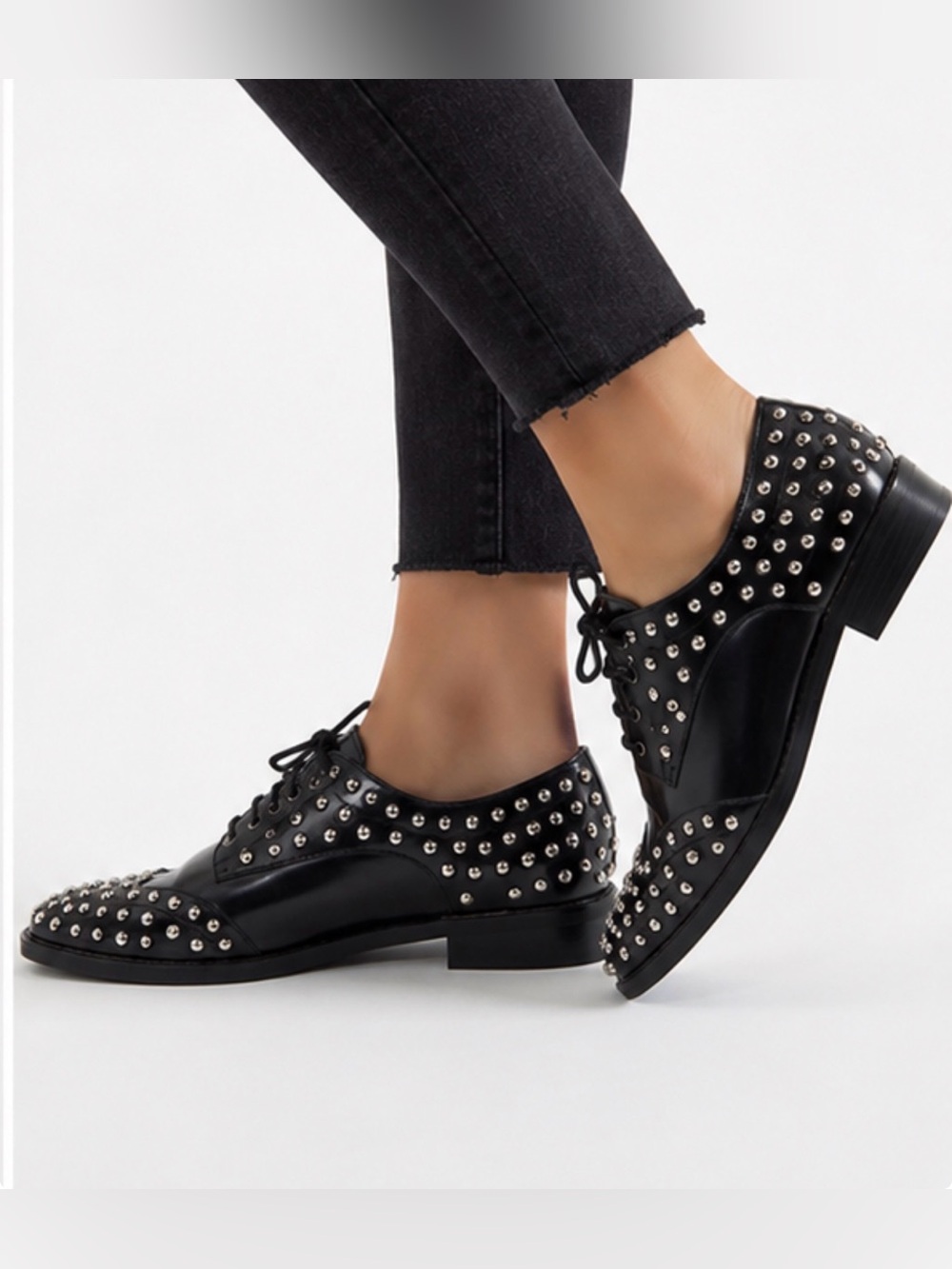 Zara Trafaluc Studded Oxford Shoes EU 38 | Worn Once | Like New